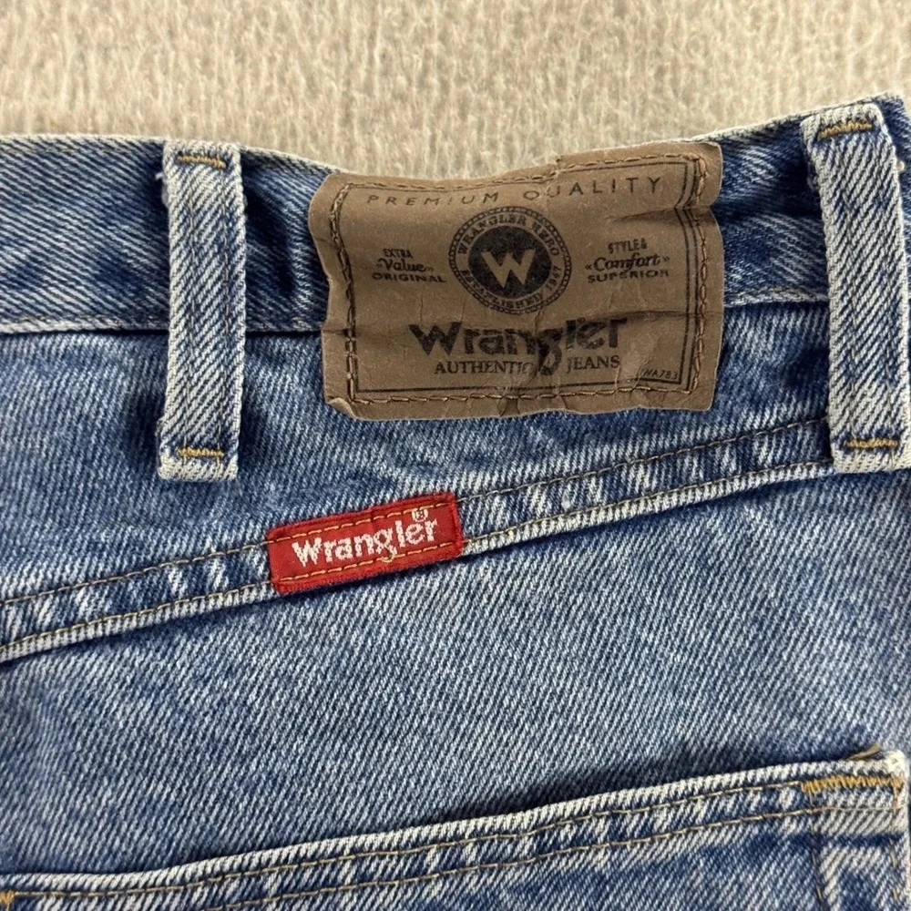 Wrangler Regular Fit Jeans Mens 36x32 Blue 96501DS Cotton Denim Straight Leg